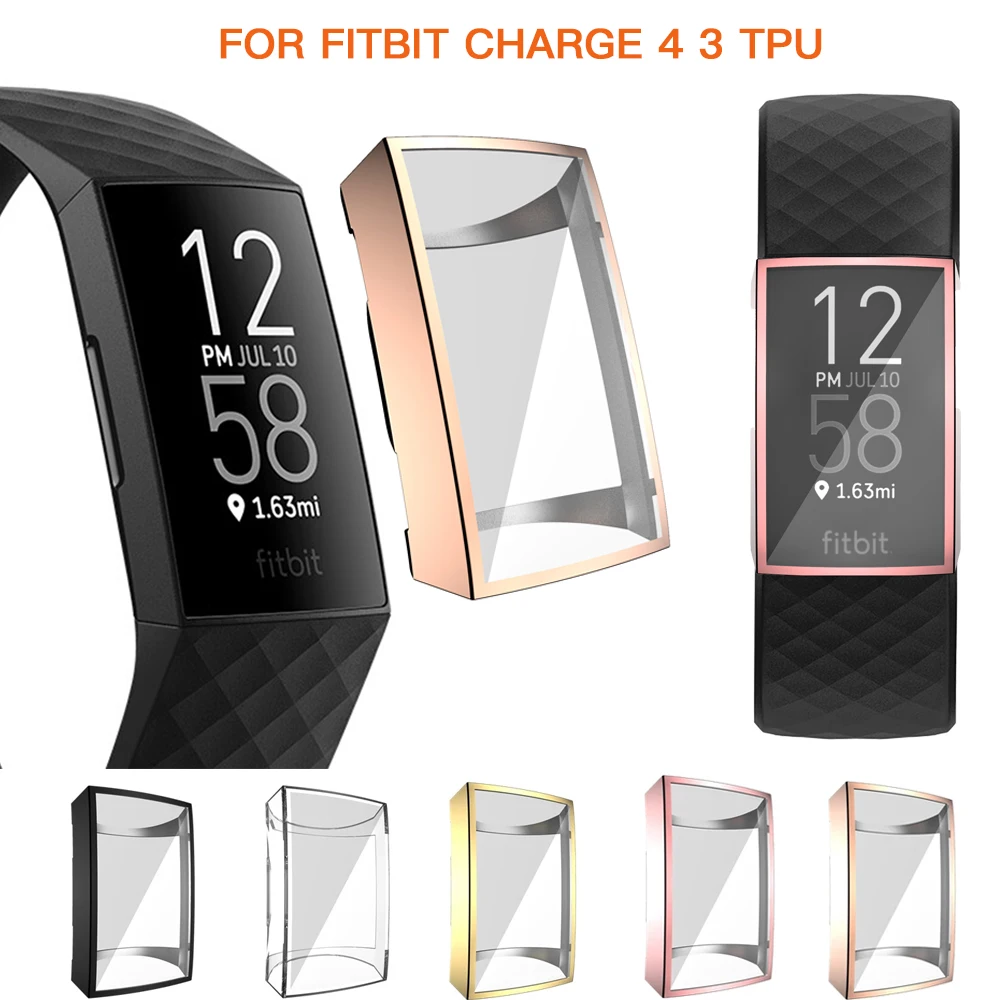 Per Fitbit Charge 3/4 Custodia protettiva in TPU morbido antiurto Smart Watch Accessori per Fitbit Charge 4 3 Custodia protettiva