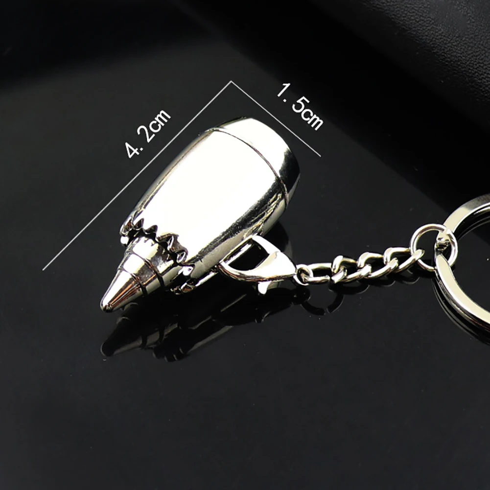 Stylish creative  Airplane Engine Shape Hanging Pendant Car Keychain Key Ring Handbag Decoration Anti-corrosion portable New hot