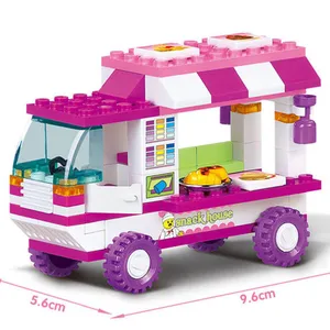 102 PCs Friends City Vans Snack House Car Wagon Baublöcke Sätze Ziegelsteinpädagogische Bildungsfiguren Kinder 10 Hauptverkauf Carrinhas 4x4 Open Box - №5