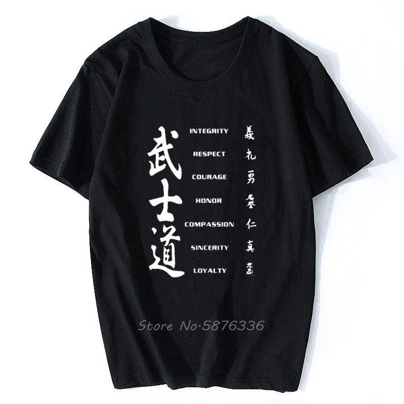 Männer T Shirt Samurai T-Shirt - Bushido Code Frauen T-Shirt Männer Baumwolle Oansatz T-shirt Hip Hop Tees Streetwear Harajuku