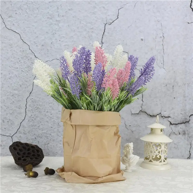 1pc Simulation Plant Artificial Lavender Stem Decor Lifelike Faux Lavender Artificial Flower For Wedding Decor Photography Props