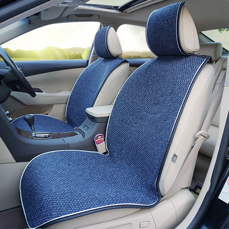 Flax Automobiles Seat Covers Fit Car Front Seat Universal Car Seat Covers Four Seasons Seats Accessories Protector Cushion Cover