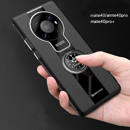 For Huawei Mate 40 Pro Plus Case Luxury PU leather With Stand Ring protective Back Cover Case For Huawei Mate 40 40Pro Mate40