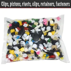 100 pcs Clips, Pistons, Rivets, Clamps, Retainers, Fasteners for Car Cladding (Mixed Set)