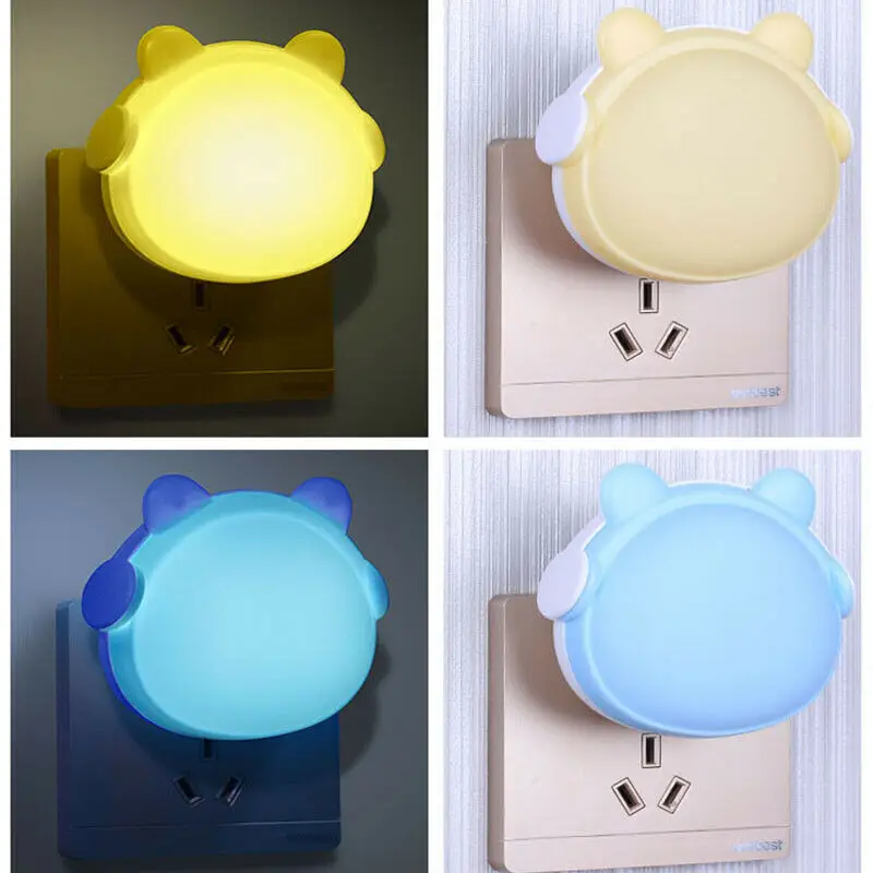 LED Sensor Control Night Light Portable Mini Star Night Light With US Plug Pink Blue White Yellow For Bedroom Hallway