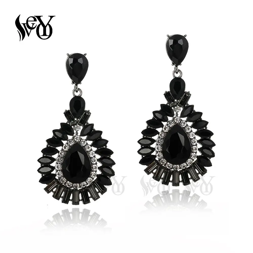 VEYO Vintage Luxury Crystal Drop Earrings for Women Bridal Drop Earrings Fashion Jewelry 2020 New Arrival