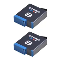 2X batería de 1680mAh para Gopro Hero 8 batería negra Akku AHDBT-801 Hero 8 accesorios Gopro negros