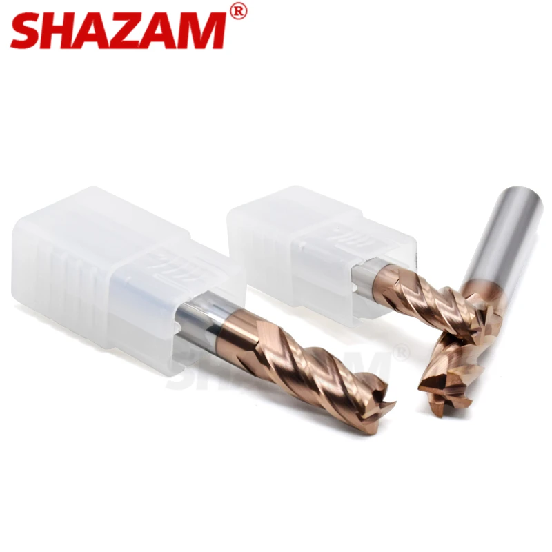 Milling Cutter Alloy Coating Tungsten Steel Tool Cnc Maching Hrc65 Corner Roughing SHAZAM Top Milling Cutter Kit Machine Endmil