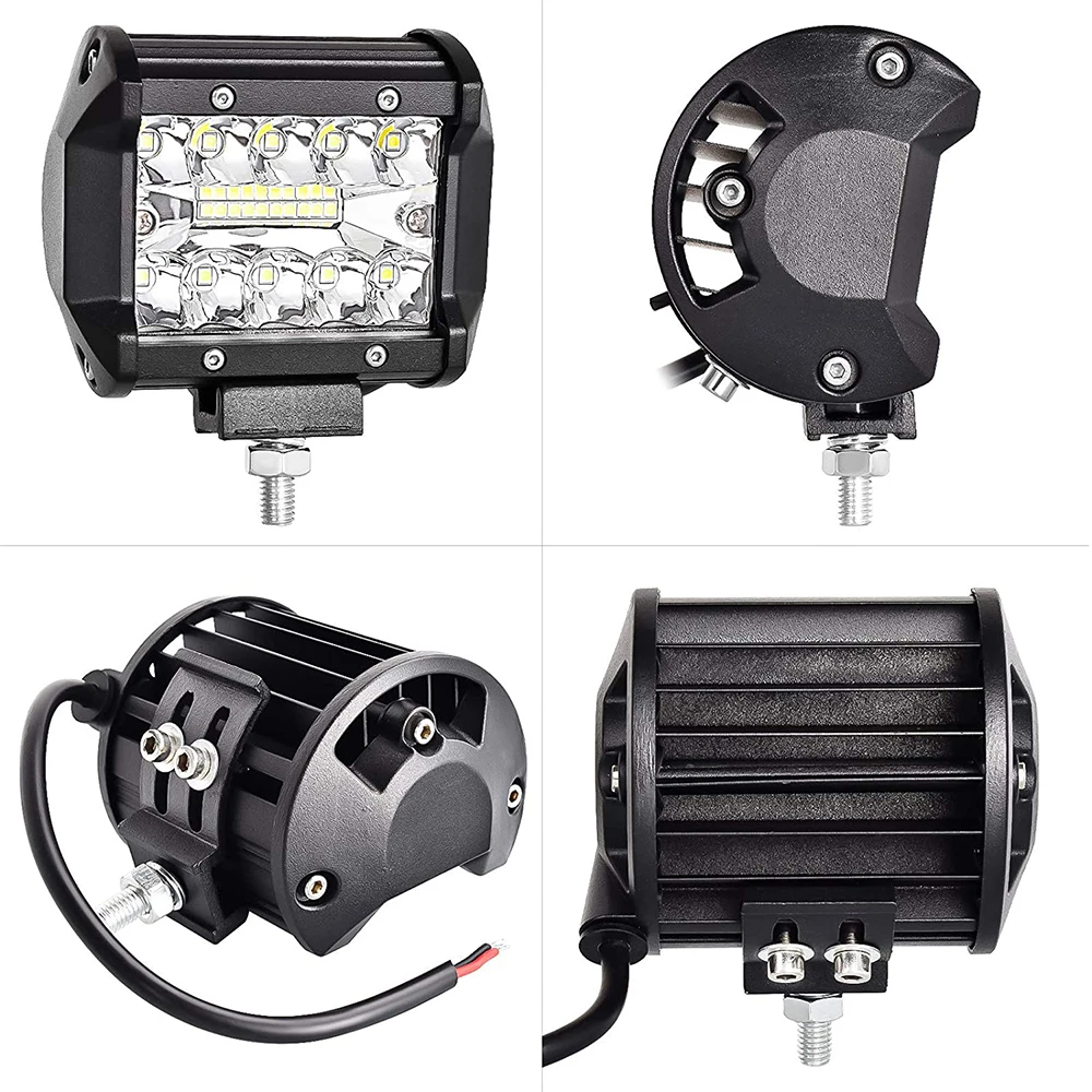 Universelle Halterung für Anhängerkupplung mit 4'' 60W LED-Arbeitsleuchte, Nebelscheinwerferhalterung, Rückfahrlicht für Offroad-Autos, LKWs und Anhänger – Detail 2