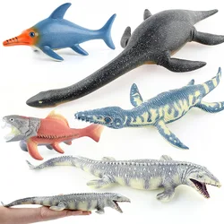 Giant ocean Prehistoric sealife animals Model plesiosaur Ichthyosaur Mosasaurus kids Soft gelatin learning toy children