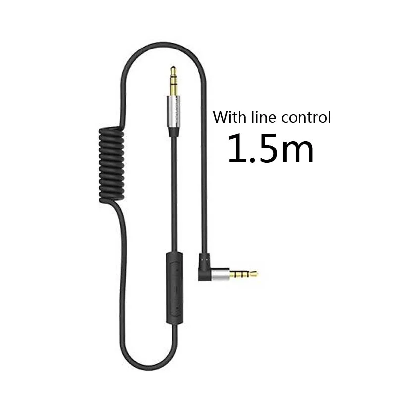 Audio Cable Jack 3.5mm Male to Male Spring Wire Audio Auxiliary Cable Suitable For Car Earphone Speakers