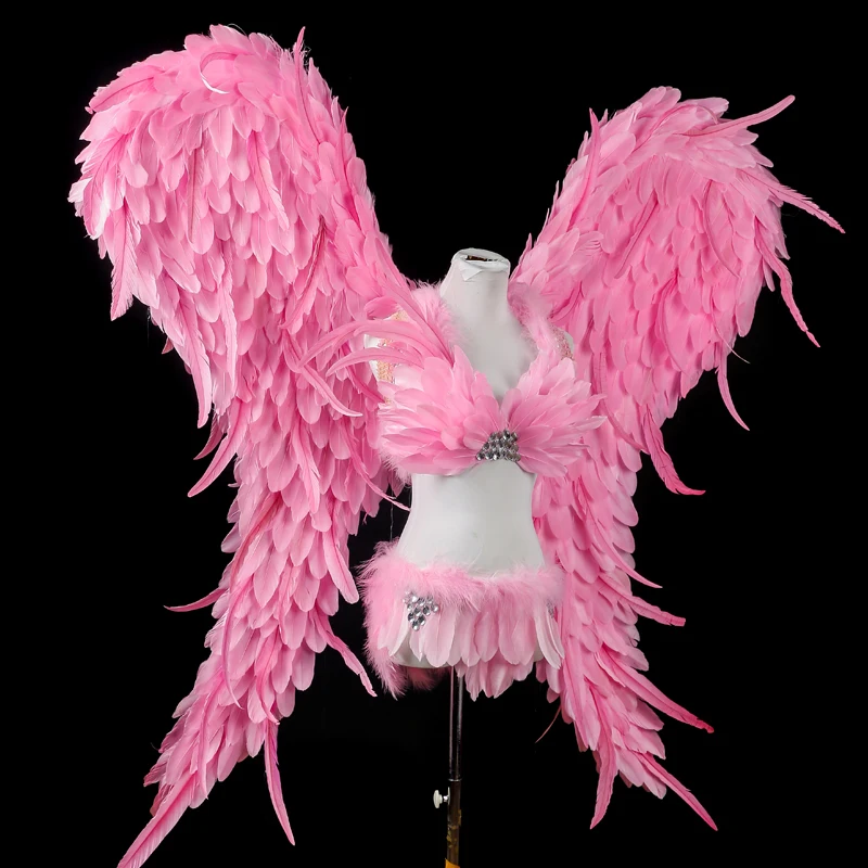 

Super large Victoria pink feather angel wings costume white Catwalk photography arm wing props dress adults stage performance