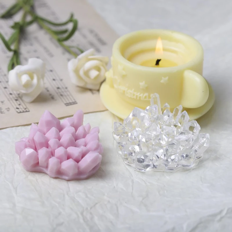 

1Pcs Crystal Cluster Silicone Candle Mold DIY Stone Candle Craft Jewelry Casting Epoxy Resin Mold Home Decoration
