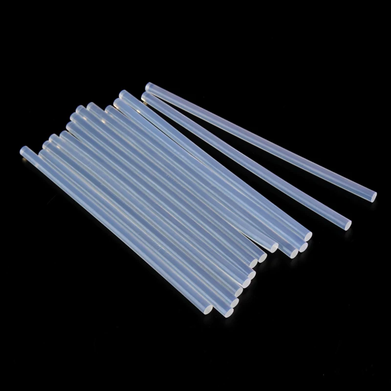 Vara pegajosa forte da colagem de diy para varas quentes da colagem do derretimento da pistola de colagem 30 pçs 50 pçs cola vara preta transparente 7-11mm feito à mão