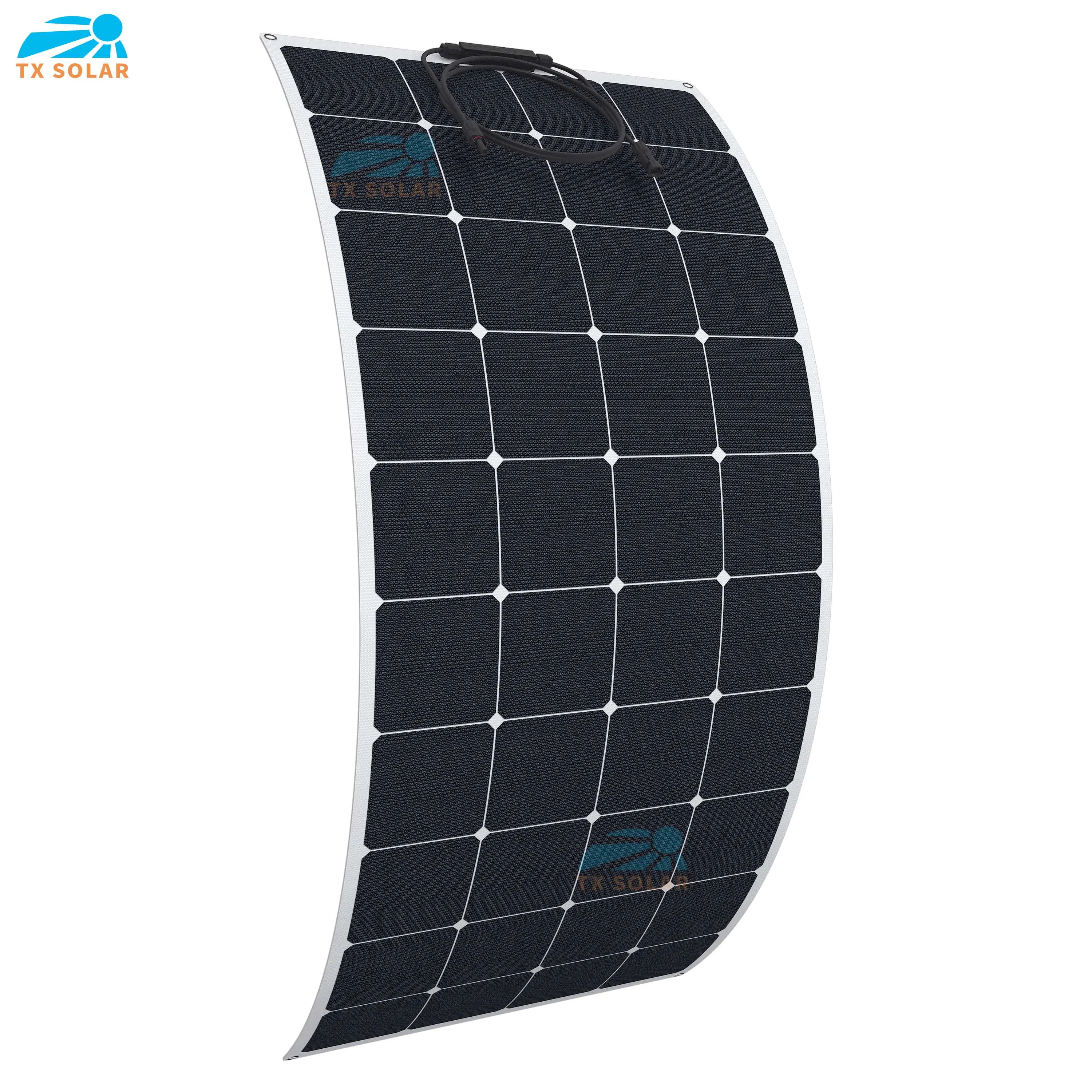 24% High efficiency Sunpower ETFE 20W-200W  Flexible Solar Panels The 12 v battery solar panels