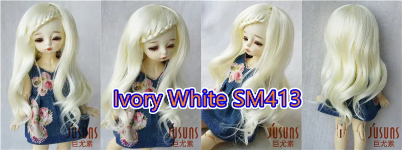 Jusuns Doll Wig JD204 6-7' 7-8' 8-9' 9-10' Long Lady Braids Wave 1/6 1/4 1/3 YOSD MSD SD Blythes Synthetic Mohair BJD Hair