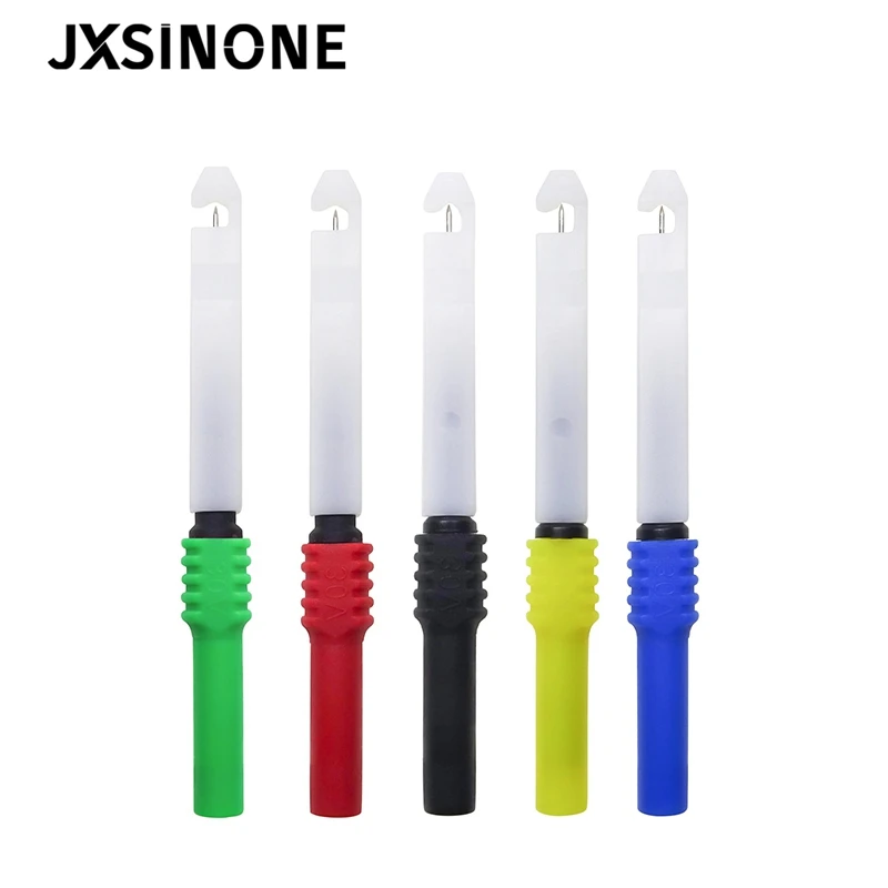 JXSINONE P30009 5PCS ฉนวนกันความร้อนเจาะ Probes, Automotive Diagnostic Test ซ่อมเครื่องมือเข็ม,กลับ Probe Kit