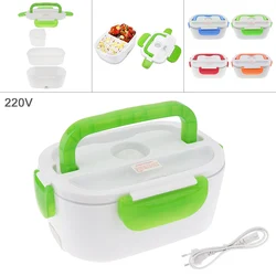 Portable 220V 1.5L Split-type Portable Food Warmer Heating Keeping Electric Lunch Box with Spoon / EU Charging Line