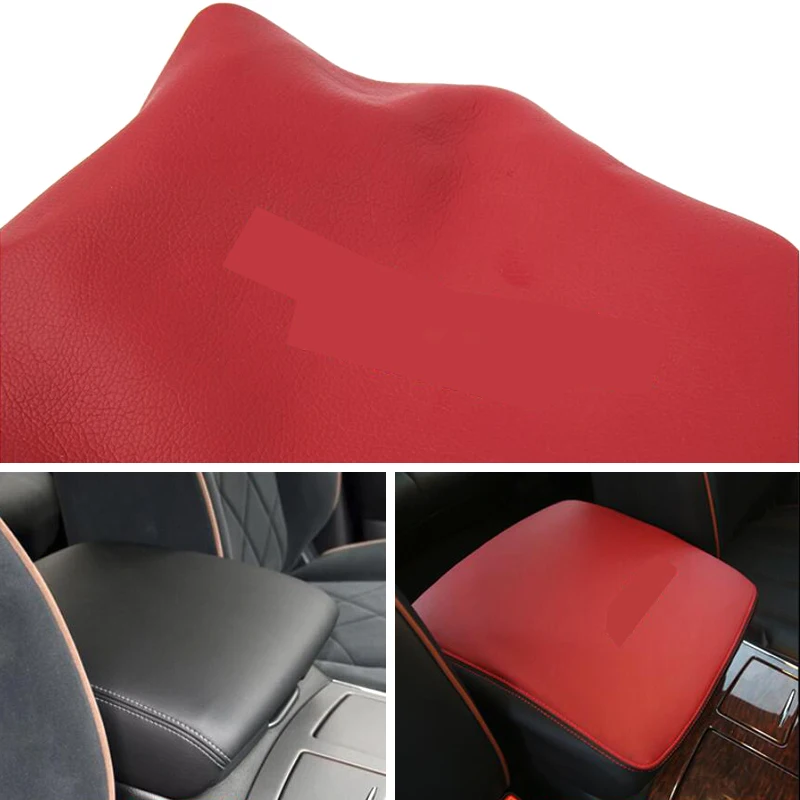 New Arrrial Leather Car Central Armrest Cover For Nissan Patrol Y62 Armada 2016 2017 2018 Accessories