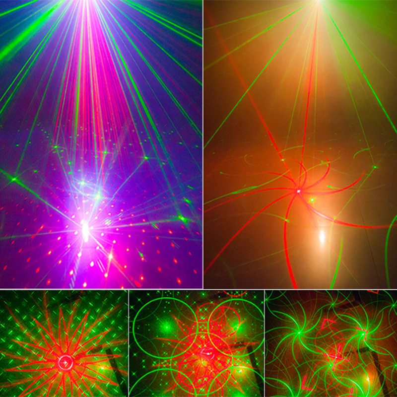 Disco LED Light 60 Patterns RGB Laser Projection Lamp Wireless Controller Effect Stage Lights Home Decotrative Party DJ KTV Ball