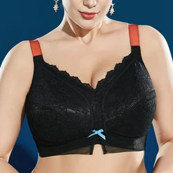 Women Full Coverage wire free Non-Foam Plus Size Floral Lace Bra 34 36 38 40 42 44 46 C D E F G H I J