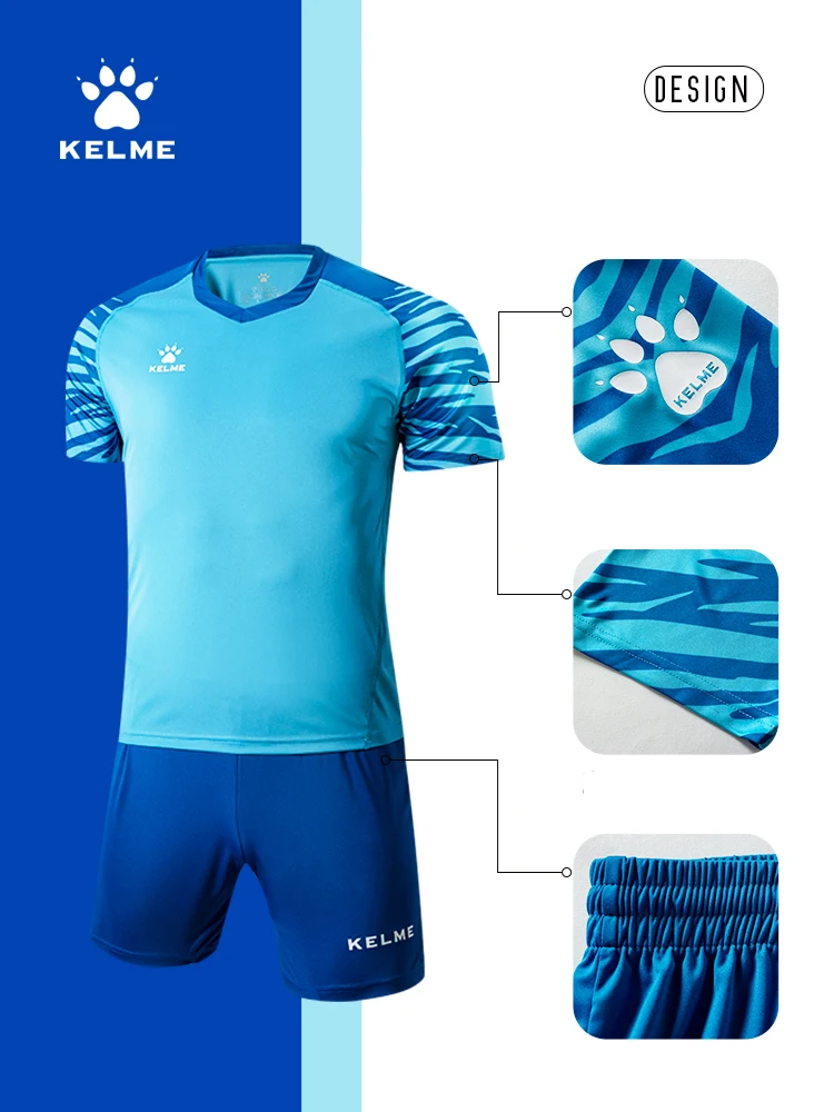 KELME Uniformi di gioco del Calcio da Uomo Su Misura Calcio Maglie Degli Uomini Degli Uomini Tuta Abbigliamento Sportivo Maniche Corte Jersey di