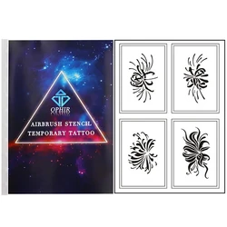 40pcs-set Higan Flower Reusable Temporary Tattoo Stencil Waterproof Airbrush Template for Body Paint Drawing Art Designs