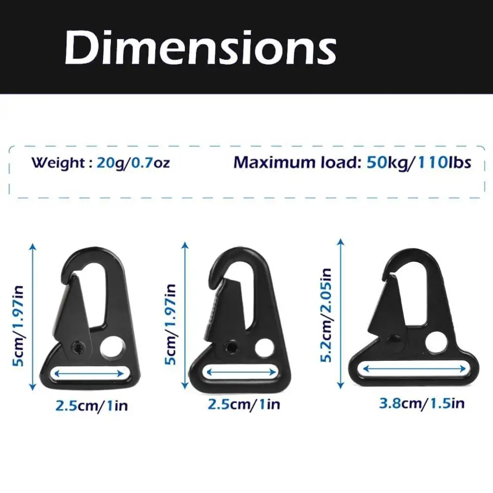 2 قطعة 1 "/1.5" HK نوع المفاجئة هوك الرافعة الصدام مسمار كليب بندقية حزام بندقية مرفق نقطة حلقة تسلق مشبك الصيد اكسسوارات