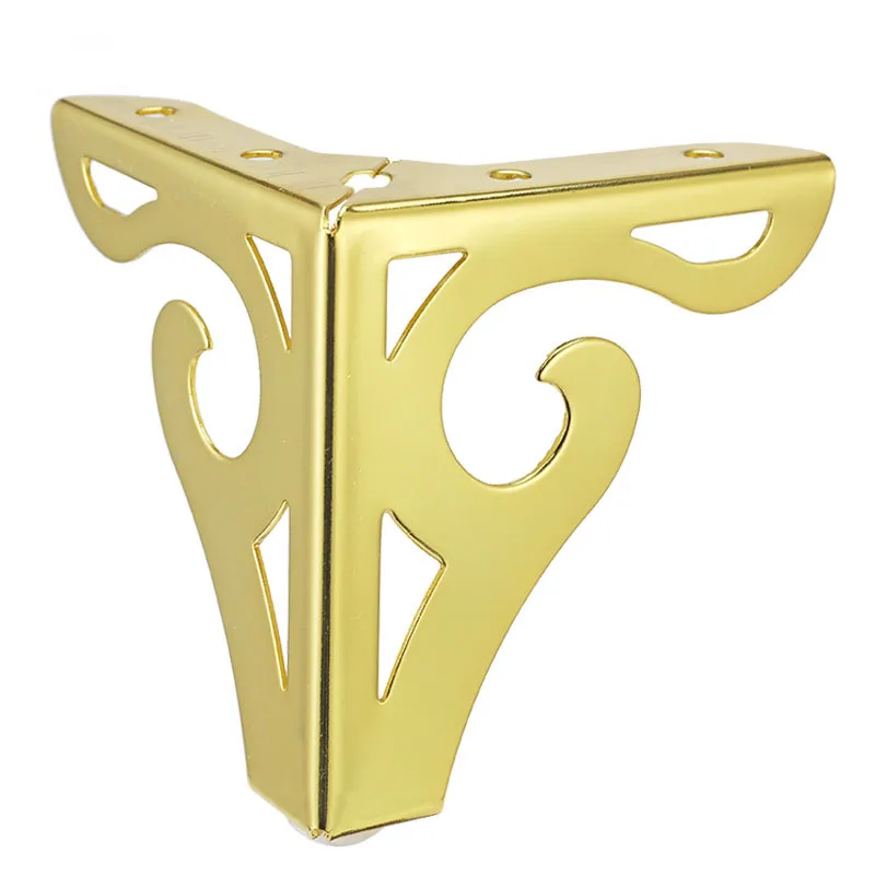 4pcs Gold/Black/Silver Iron Sofa Leg Hollow Cabinet Foot European Furniture Holder Side Tea Table Legs