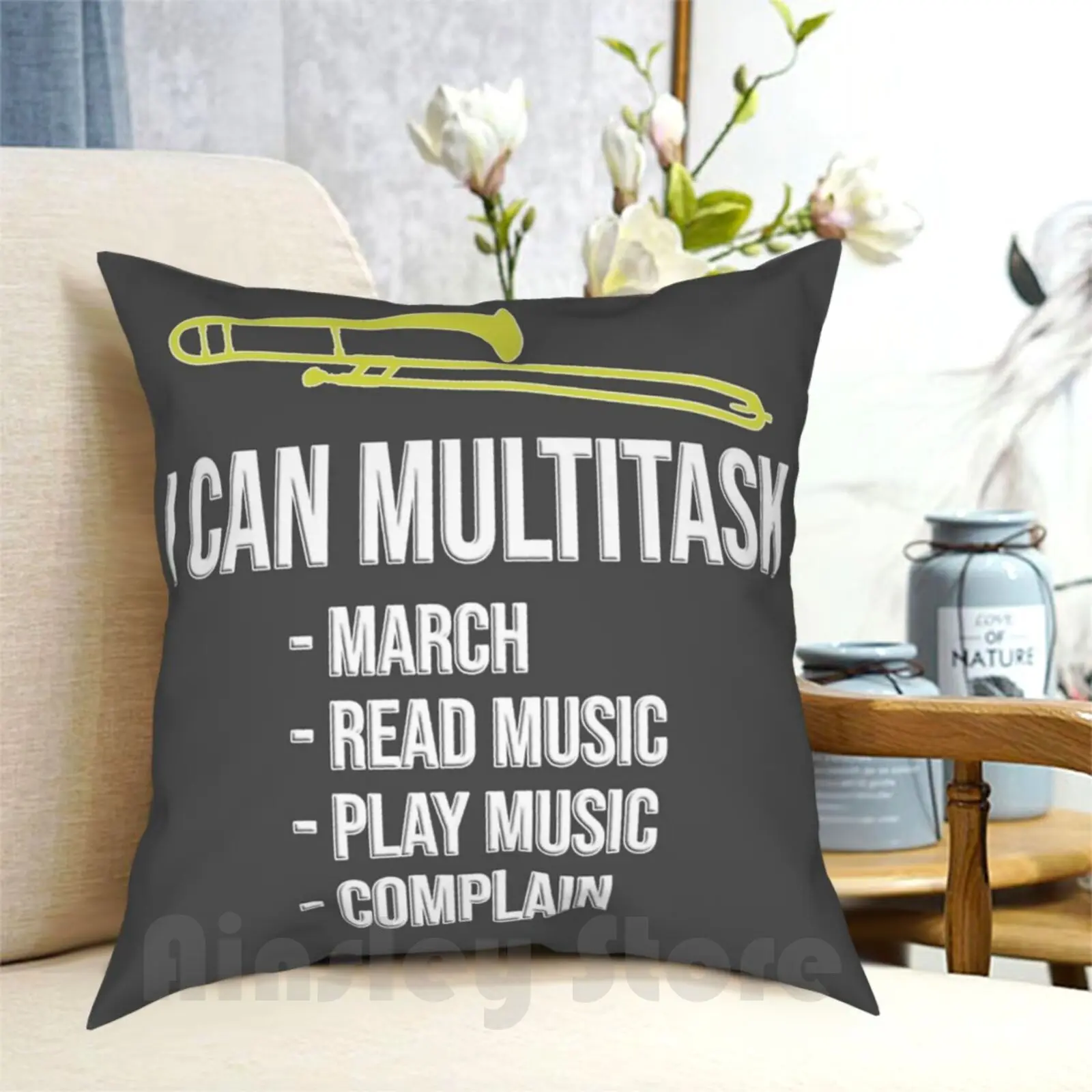 I Can Multitask : March , Read Music , Play Music , Complain!-Funny Trombone Gift , Marching Band Outdoor Hiking Backpack