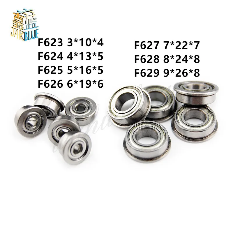 

5pcsHigh quality F623ZZ F624ZZ F625ZZ F626ZZ F627ZZ F628ZZ F629ZZ Flanged Flange Deep Groove Ball Bearings for 3D printer