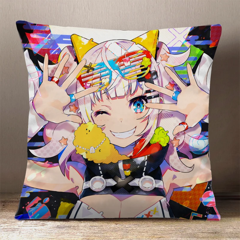 Gioco Hololive YouTuber Kaguya Luna Cartoon Square cuscino da tiro Siesta Dakimakura Dakimakura Safa cuscino posteriore regali Cosplay