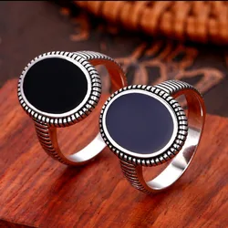 BOCAI New Style Retro S925 SilverTemperament Domineering Fashion Men's Ring