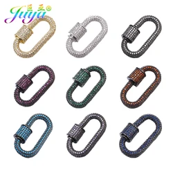 Juya 18K Gold Plated Decorative Pendant Fasteners Carabiner Screw Bolt Clasps Accessories For DIY Fashion Punk Jewelry Making