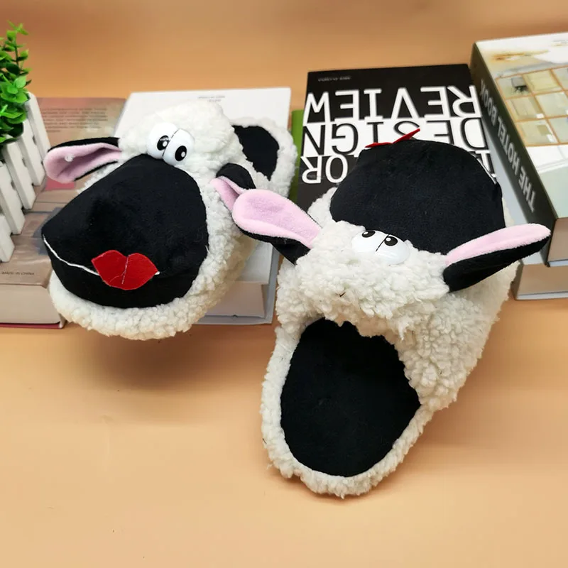 Plush Sheep Indoor Slippers Special Offer Custom Warm Winter Lovers Home Shoes Thick Soft Bottom Free Shipping Wood Floor