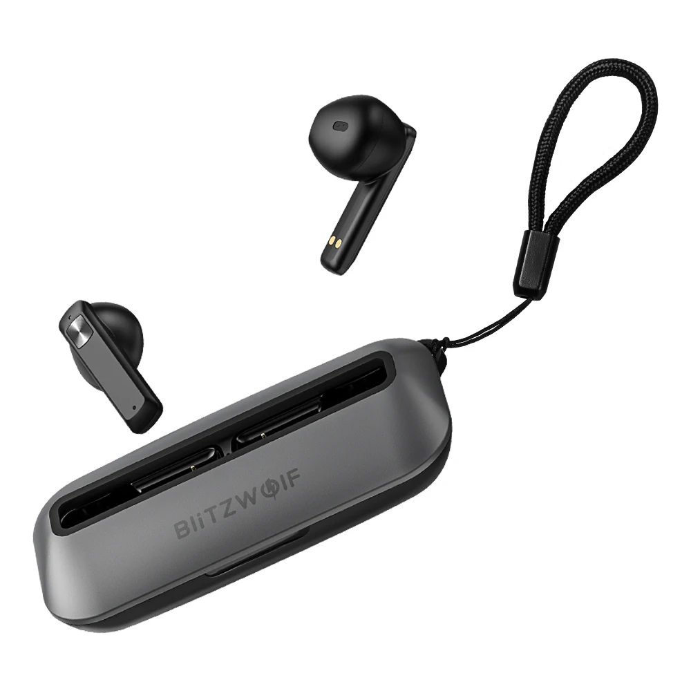BlitzWolf ENC TWS bluetooth Headphones True Wireless Earphones Half in ear Earbuds with Touch Control, AAC Audio,IPX4 Waterproof