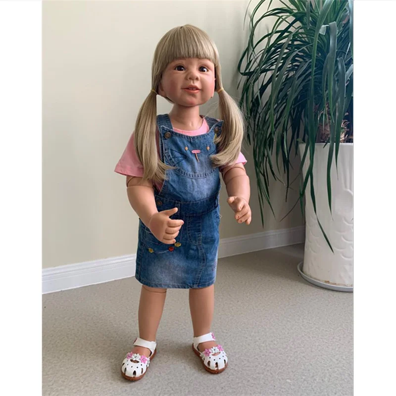87cm Reborn 유아 소녀 Bonecas Bebes Reborn Menina 아동 의류 모델 전체 실리콘 Inteiro Baby Reborn Ball Jointed