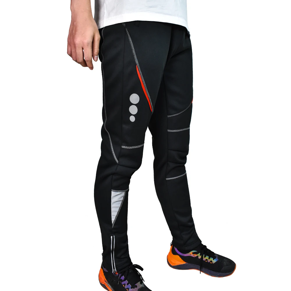 Wosawe men esporte ciclismo calça respirável inverno velo calças bicicleta ciclo de equitação roupas bicicleta pesca calças fitness