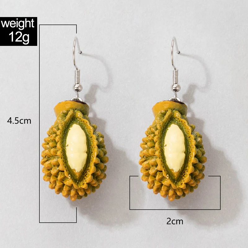 Tocona Lovely Fruit Vegetable Cute Drop Earrings New Fashion Corn Watermelon Eggplant Dangle Earring for Women Girls Jewelry