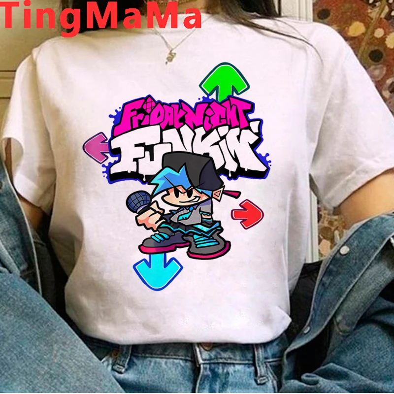 Hot Game Friday Night Funkin T Shirt Men Kawaii Cartoon Music Singer Hip Hop Graphic Tees Harajuku Unisex Tops Anime T-shirt Men