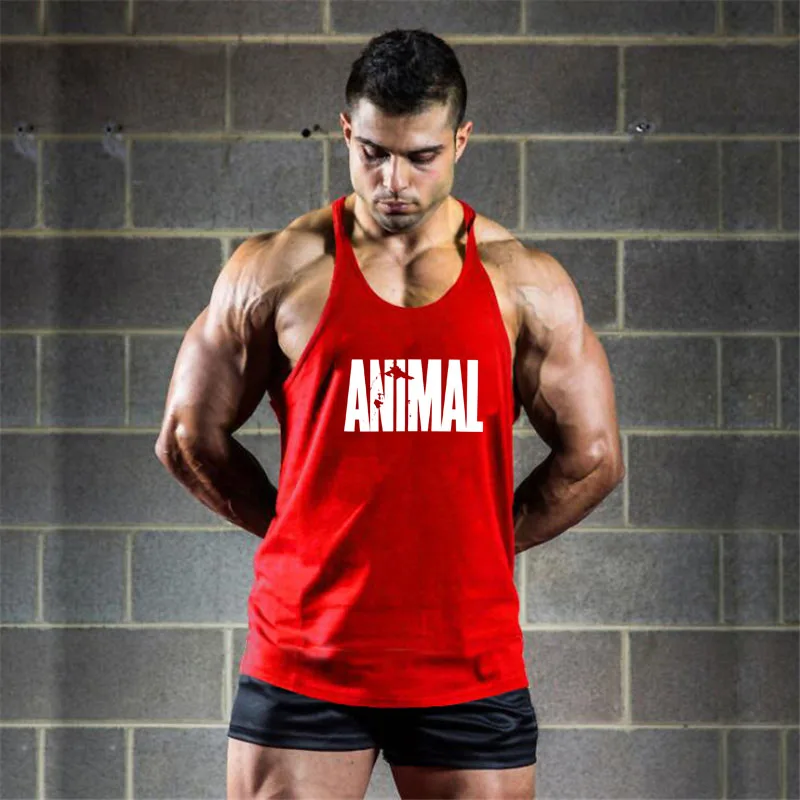 Brand Gym Clothing Animal Muscle Singlet Canotte Bodybuilding Stringer Top Men Fitness Shirt Muscle Guys Sleeveless Vest Tanktop