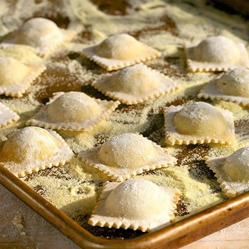 Cookie Cutter Ravioli Pasta Tools 304 Stainless Steel Cokies Mold Ravioli Maker Cutters Square Round Pizza Cutting Wheel Tools