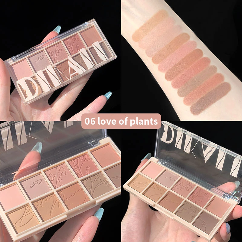 NEUE 10 Farben Gedrückt Lidschatten-palette Matte Shimmer Langlebige Wasserdicht Nude Pigmentierte Erhellen Augen Make-Up Pallete Kosmetische