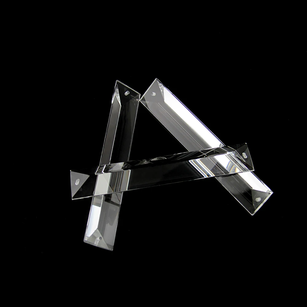 Big Size Transparent 22x150mm to 22x300mm Clear Crystal Triangle Strip Prism Suncatchers Lighting Lamp Parts for Home Decor