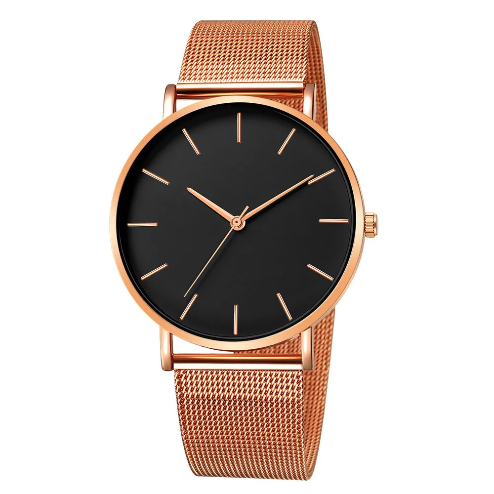 2022 Casual Simple Watch for Women Stainless Steel Mesh Rose Gold Watches 2021 Casual Simple Quartz Watches Clock Zegarek Damski