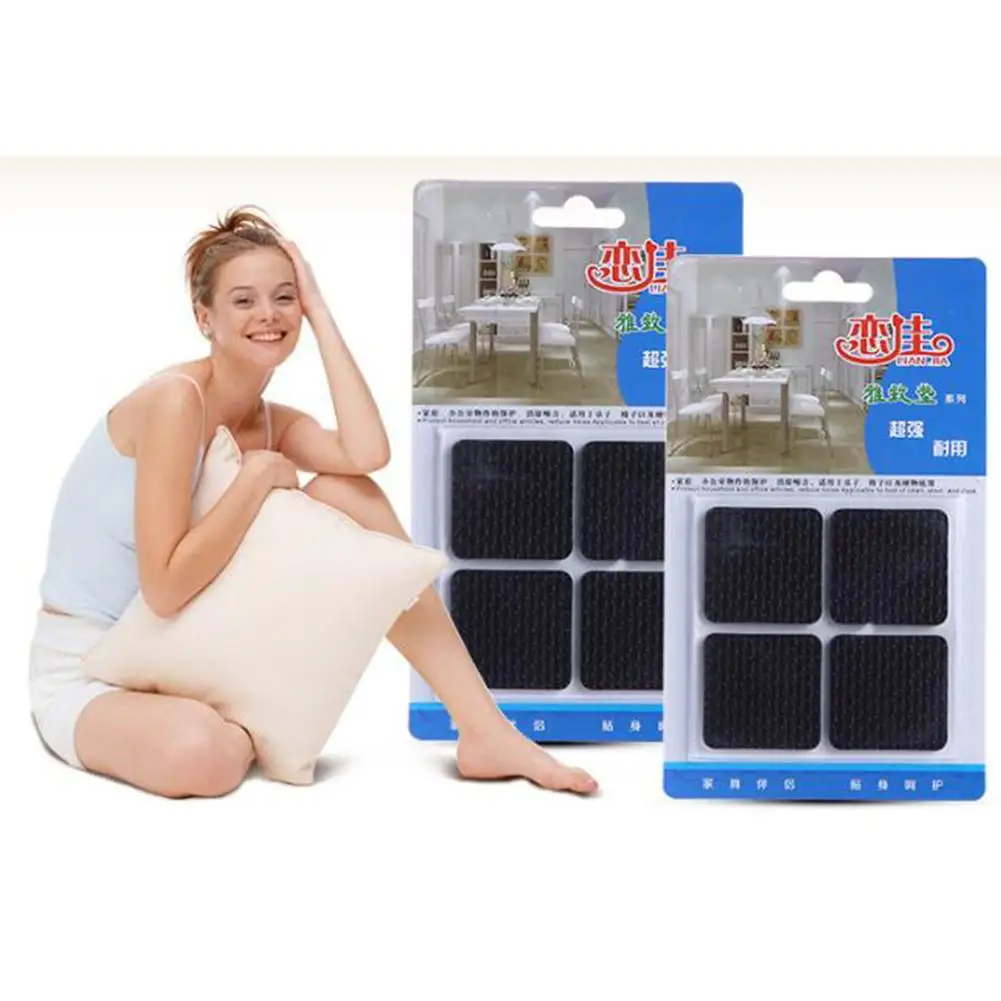 4pcs Multifunctional Square Chair Foot  Pad Non-slip Seat Protective Cover