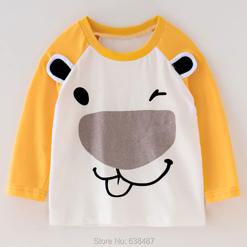 

100% Cotton Tees Tops Baby Boys Clothes Brand 2020 Bebe Kids t Shirt Toddler Boys Blouses Undershirt Kids T-Shirt Long Sleeve 7Y