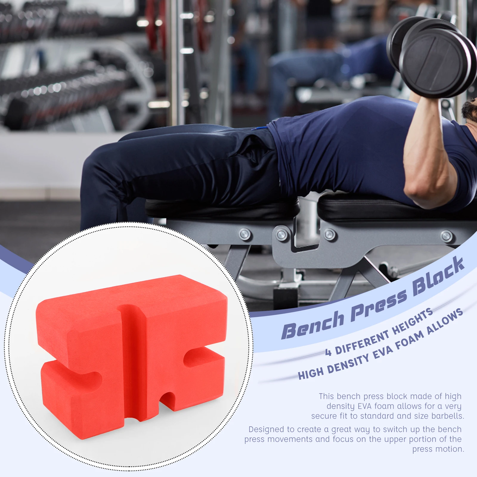 Bench Press Block Fitness Bar Bench Reps Training Shoulder Chest Board Blocks for Home Gym Heavy Bench Pressers Weightlifter