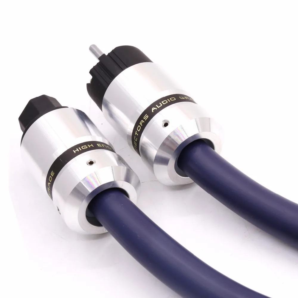 HiFi-Audio-Stromkabel mit US/EU/AU-Steckern, 10 AWG audiophiles Netzkabel, vergoldete 125 V 15 A C15/C13 Stromleitung – Detail 6