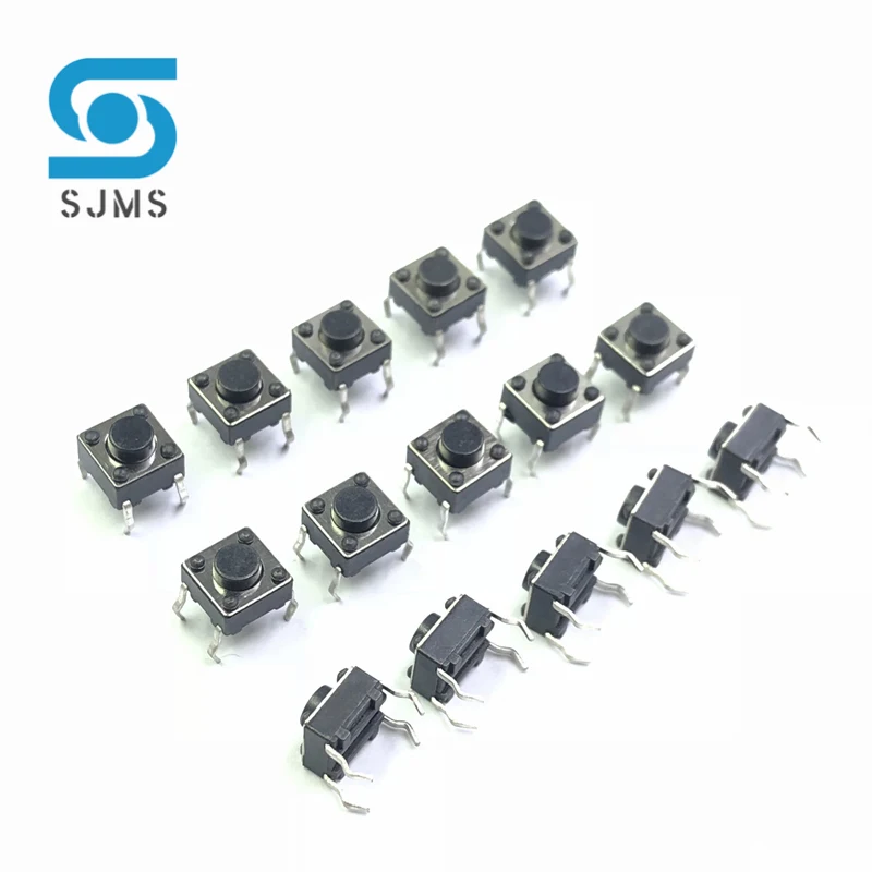 SJMS 20 stücke 6*6*4,3 Panel PCB Momentary Tactile Takt Push Button Micro Schalter 4 Pin DIP licht Touch 6x 6x 4,3mm Micro Schalter – Detail 1